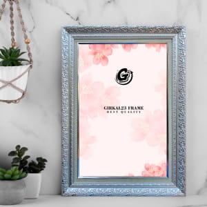 Bingkai Foto Ukir 4cm + Linen 3cm – 40 x 60